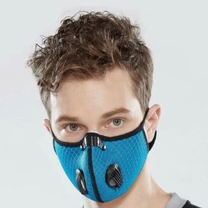 Men blue face mask